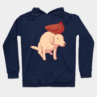 Labrador and chicken friends Hoodie